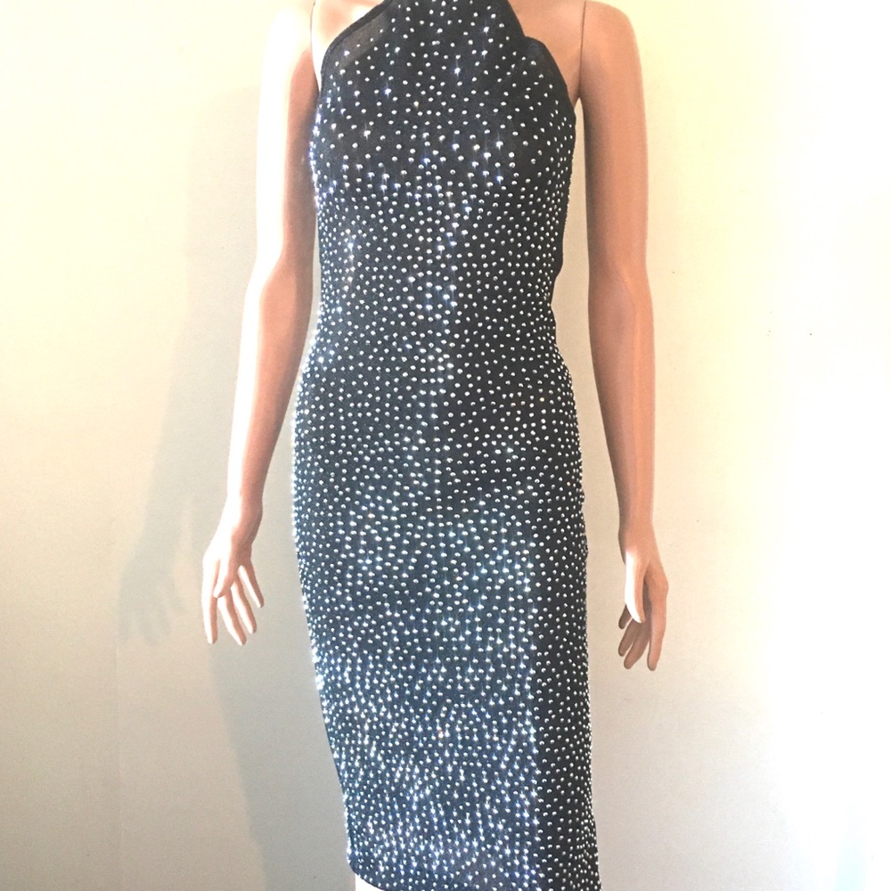 Gorgeous Rhinestone Semi formal racer back dress